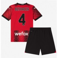 Camisa de time de futebol AC Milan Ismael Bennacer #4 Replicas 1º Equipamento Infantil 2023-24 Manga Curta (+ Calças curtas)